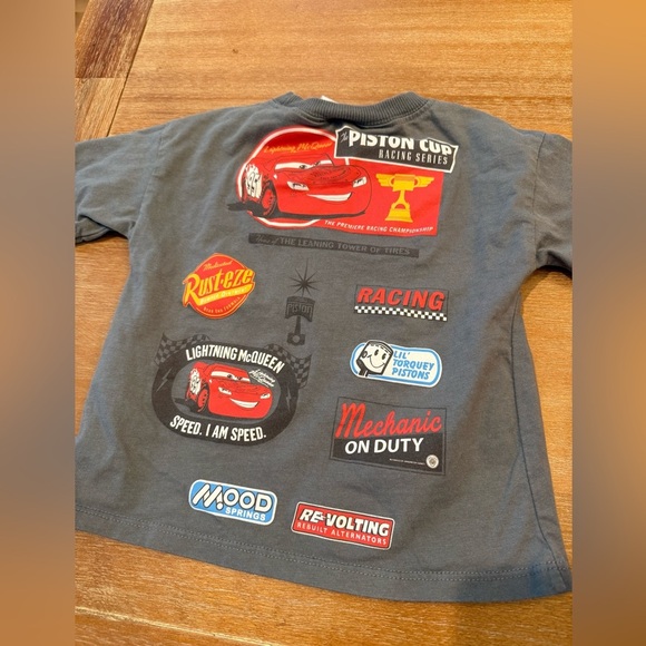 ZARA Toddler Boy Cars Lightning McQueen TShirt size 1 1/2 years 18M - Picture 7 of 8